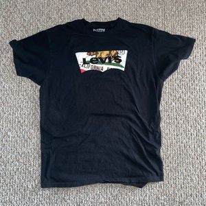 Levi’s men California state flag black t shirt